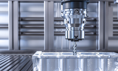 Metal processing cnc milling cutting tool © tiero