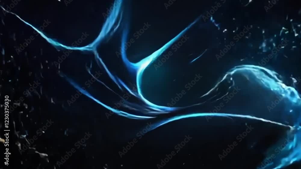 Poster abstract background with glowing lines and patterns on a dark blue background, beautiful background,
