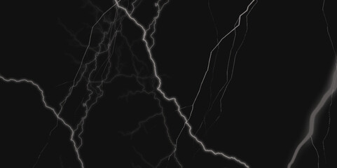 Thunder Stock Image In Black Background. Massive lightning bolt with branches isolated on black background.