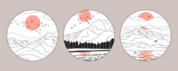 Set of Round Labels with Landscapes