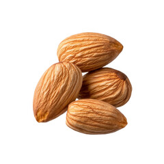 Almonds isolated on transparent background