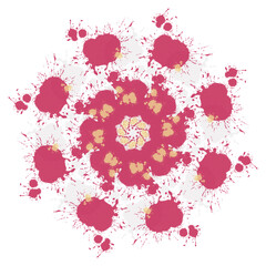Abstract flower mandala background with white, red and blue splashes on Fireworks art,Colorful abstract pattern, symmetry kaleidoscope symmetrical background -illustration