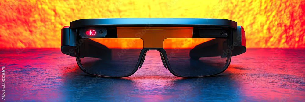 Poster innovative ai smart glasses for enhanced real-time interaction and contextual information display