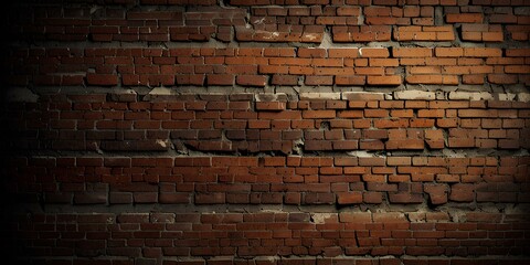 Fototapeta premium Vintage Brick Wall Grunge Texture Urban Background Pattern