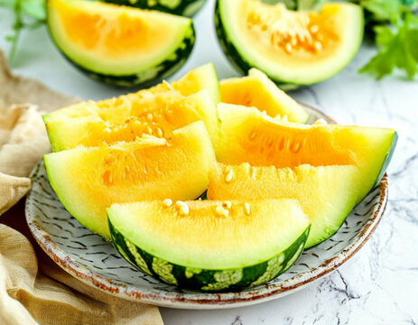 ripe melon on the table