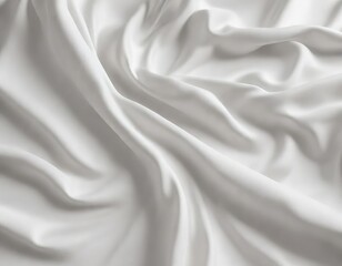 Obraz premium Soft white fabric background with gentle ripples, luxury, smooth, abstract, surface texture