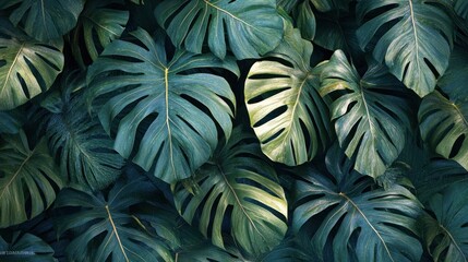 Tropical Leaf Pattern Background