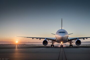 Fototapeta na wymiar Aeroplane in Runway