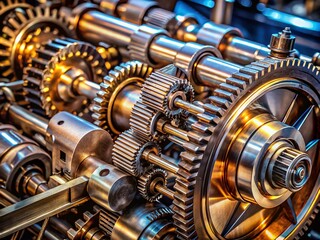 Precision Engineering: Cross-Section of Industrial Machine, Revealing Intricate Mechanical Components and Internal Design