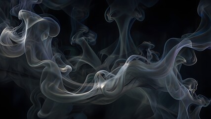 Obraz premium Patterns that resemble soft, ethereal haze floating over a dark background.