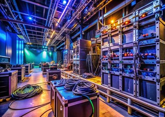 Professional Concert Stage Power Distribution: Cables, Boxes & Equipment Setup