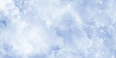 Defocused and blurry wet ink effect sky blue color watercolor background, blurred and grainy Blue powder explosion on white background, Classic hand painted Blue watercolor background for design.
