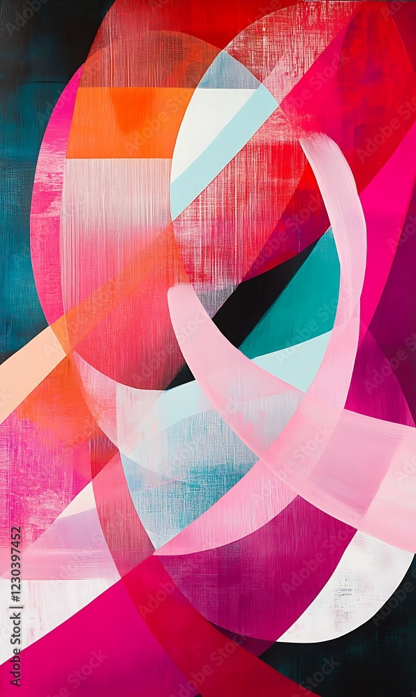 Aufkleber stylish geometric background with bold red and green diagonal lines creating a futuristic and vibran