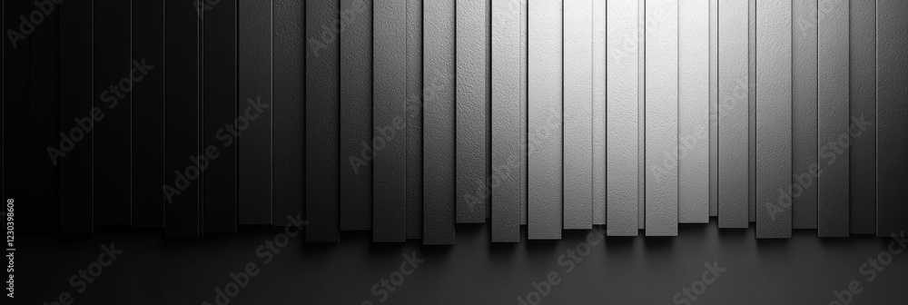 Poster monochrome gradient texture transitioning from black to gray with fine lines and patterns