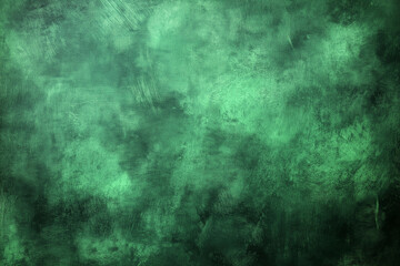 Obraz premium Vibrant green grunge wall texture with artistic brush strokes and subtle imperfections. Abstract distressed background perfect for design, vintage effects, digital art, and creative projects. High-res