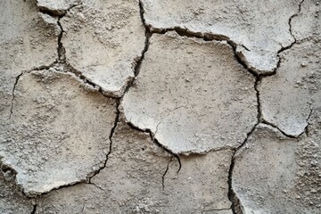 Obraz premium Cracked concrete texture with detailed patterns revealing weathering effects