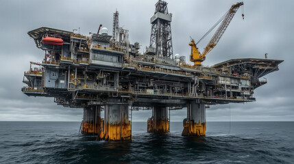 Plataforma petrolera en el oc&eacute;ano