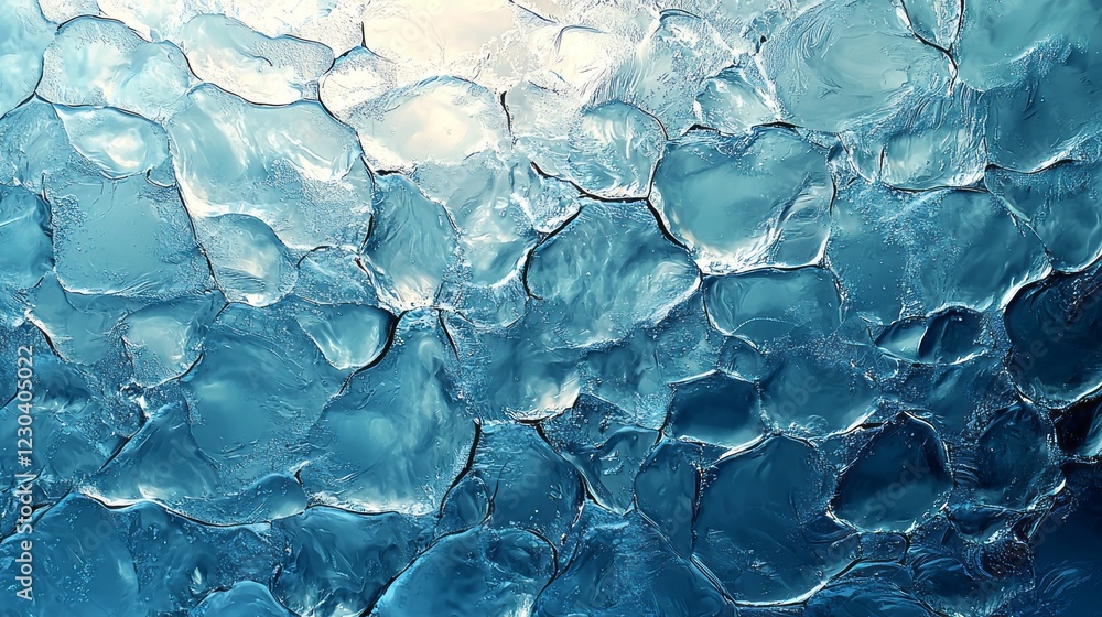 Poster Reflective frost covers the surface, capturing soft light and diffusing it throughout the atmosphere, creating a calming effect in a serene environment, perfect for meditation or relaxation