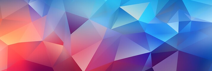 Abstract Geometric Polygons: Vibrant and dynamic interplay of red, blue, and purple polygons creating a visually stunning and modern abstract background. Perfect for tech, design, and modern projects.