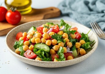  Salad with chickpeas and vegetables
