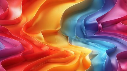 Rainbow With a 3D Effect Creating Depth and Vibrant Colors in a Striking Visual Display