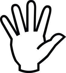 Obraz premium Hand and two fingers, five finger, like hand, dislike hand