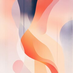 Abstract Fluid Shapes Pastel Color Gradient Design