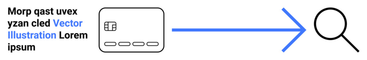 Computer screen with code, connected with blue arrow to magnifying glass. Ideal for software development, debugging, code review, data analysis, problem-solving, IT services, landing page