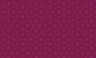Geometric Pattern Maroon Squares, Stars, and Triangles
