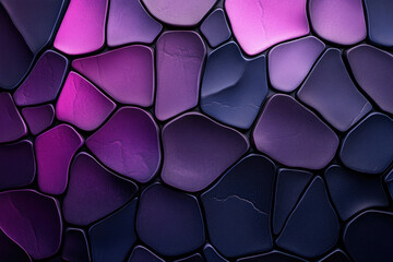 Abstract background with purple and dark blue irregularly shaped stones creating a mosaic-like pattern.