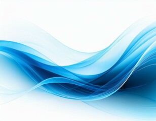 Naklejka premium blue smooth waves on white background business presentation design