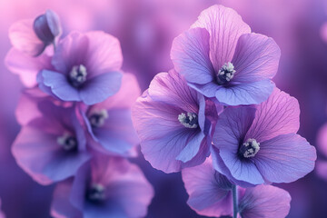 Obraz premium Delicate Lavender Blossoms Softly Blooming in Spring