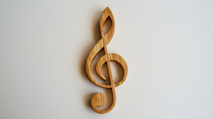 Fototapeta premium Simple music note white background.