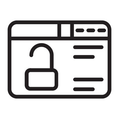 unlock line icon