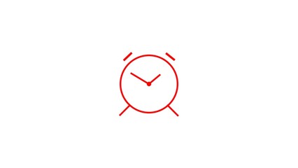 alarm clock isolated 4k illustration.alarm clock icon, Vector illustration flat design.