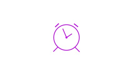 alarm clock isolated 4k illustration.alarm clock icon, Vector illustration flat design.