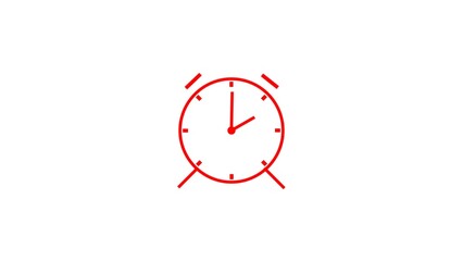 alarm Clock icon, Vector illustration flat design on white background.