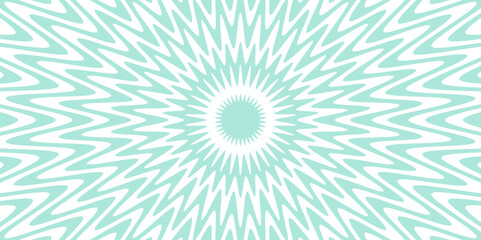 Trendy background in op art style, optical illusion. Helix rotation rays. Orange nougat dessert wallpaper for template, banner, poster, flyer. Radial spiral stripes backdrop.
