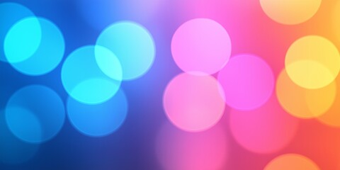 Blue and pink background wallpaper, Colorful bokeh banner lights create a vibrant atmosphere