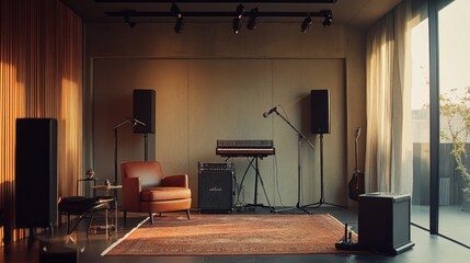 With soundproof walls and carefully placed microphones, the environment is perfectly crafted for capturing high-quality recordings