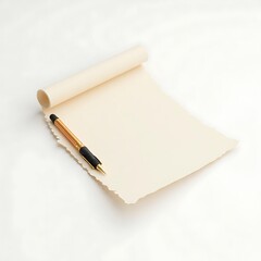 Blank Notepad with Pen