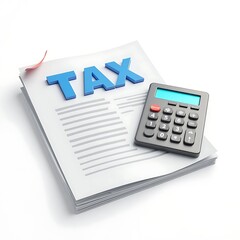 Tax Calculation with Documents and Calculator