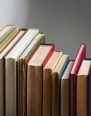 Stack of old books. Ancient background