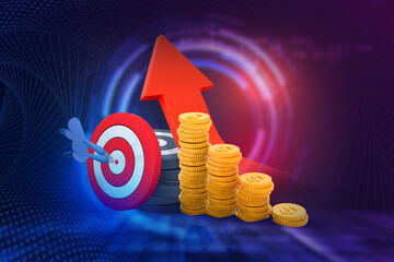 Business Growth and Target Achievement Concept