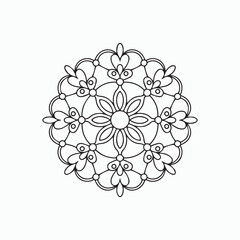 abstract flower ornamental mandala design vector illustration