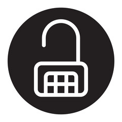 Obraz premium unlocked glyph icon