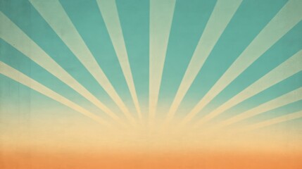 Naklejka premium Teal and orange sunburst background with vintage texture.