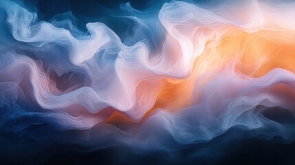Obraz premium Colorful abstract smoky waves in dynamic flowing pattern with gradient background