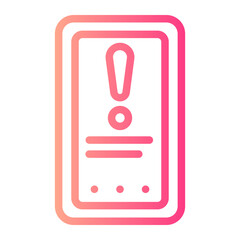 warning sign gradient icon