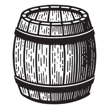 recommend clip art: Vintage Wooden Barrel Silhouette Vector Graphic